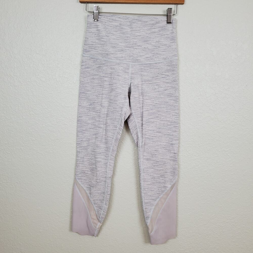 Lululemon‎ Leggings Size 4? Womens Wunder Under Crop Roll Down Scallop High Rise